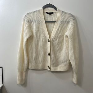 Quince cropped cream cardigan, sweater